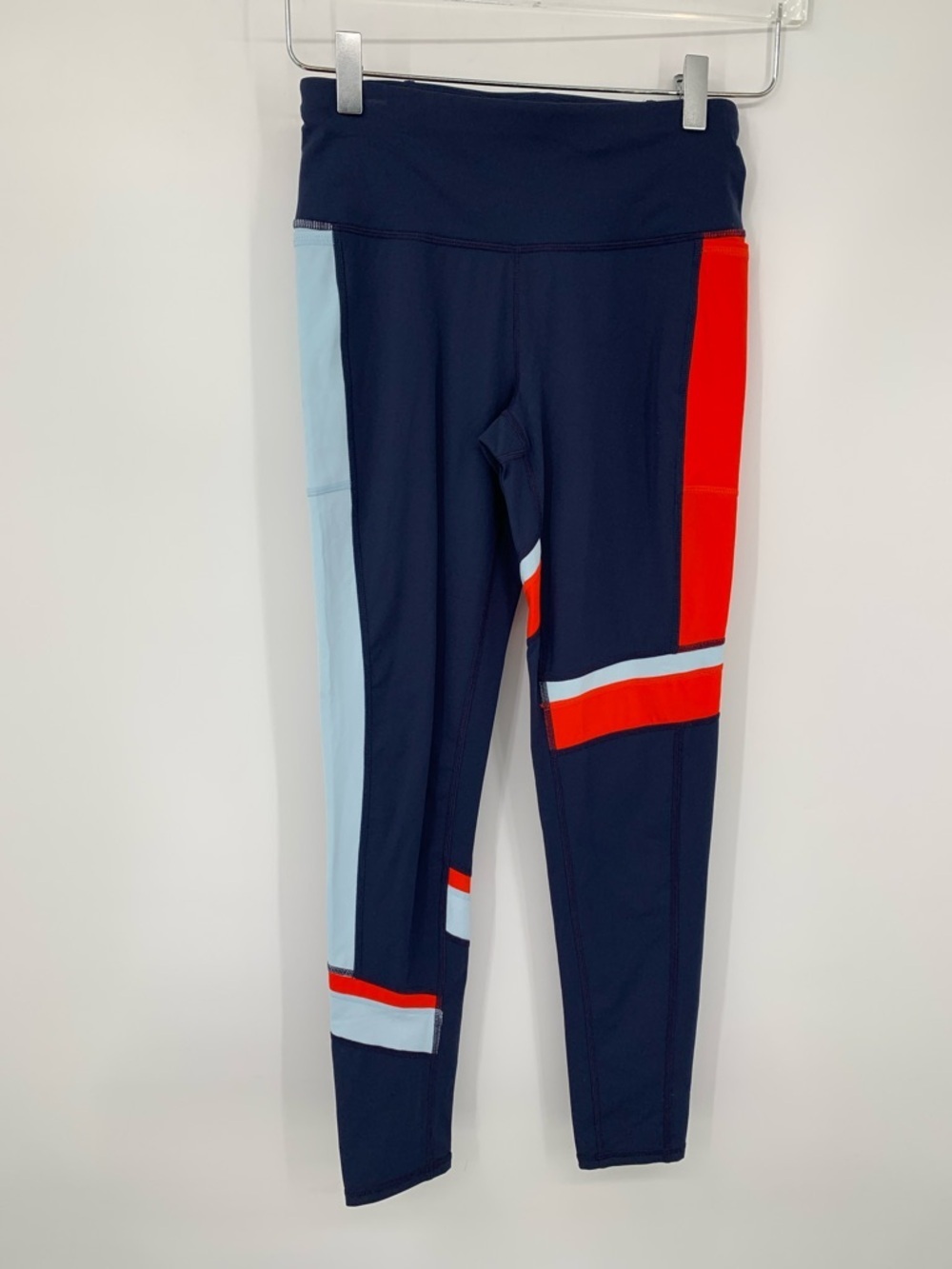 Sweaty Betty Power full leggings compression yoga colorblock navy blue new XXS
